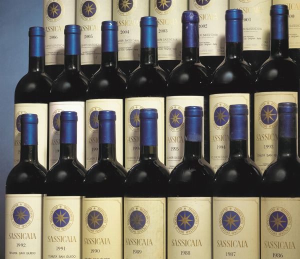 Sassicaia Tenuta San Guido  - Asta Il Fascino e l'Eleganza - Un percorso tra i migliori Vini italiani e francesi - Associazione Nazionale - Case d'Asta italiane