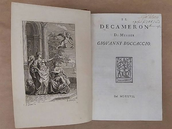 GIOVANNI BOCCACCIO : Il Decameron di Messer Giovanni Boccaccio Del 1527  - Asta Asta 206 - Libri Antichi - Associazione Nazionale - Case d'Asta italiane