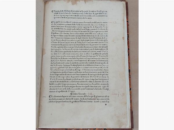 Leonardo Bruni : Le historie eiorentine [sic]  - Asta Asta 206 - Libri Antichi - Associazione Nazionale - Case d'Asta italiane