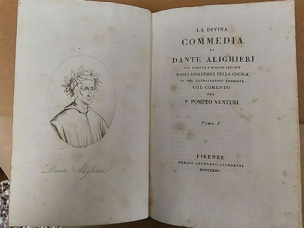 DANTE ALIGHIERI : La Divina Commedia  - Asta Asta 206 - Libri Antichi - Associazione Nazionale - Case d'Asta italiane