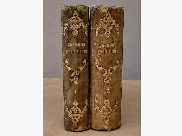 Giunio Carbone : Compendio della Storia ligure  - Asta Asta 206 - Libri Antichi - Associazione Nazionale - Case d'Asta italiane