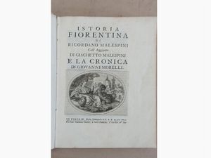 Ricordano Malespini : Istoria fiorentina  - Asta Asta 206 - Libri Antichi - Associazione Nazionale - Case d'Asta italiane