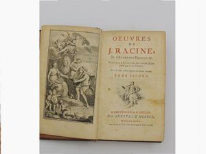 Jean Racine : Oeuvres de J. Racine  - Asta Asta 206 - Libri Antichi - Associazione Nazionale - Case d'Asta italiane