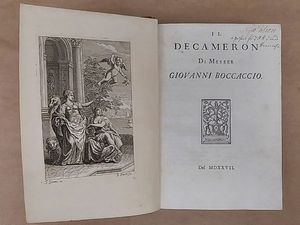 GIOVANNI BOCCACCIO : Il Decameron di Messer Giovanni Boccaccio Del 1527  - Asta Asta 206 - Libri Antichi - Associazione Nazionale - Case d'Asta italiane