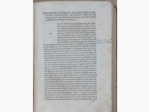 Leonardo Bruni : Le historie eiorentine [sic]  - Asta Asta 206 - Libri Antichi - Associazione Nazionale - Case d'Asta italiane