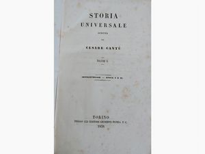 Cesare Cant : Storia Universale  - Asta Asta 206 - Libri Antichi - Associazione Nazionale - Case d'Asta italiane