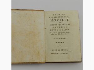 Antofrancesco Grazzini : Novelle: la Prima e la Seconda Cena  - Asta Asta 206 - Libri Antichi - Associazione Nazionale - Case d'Asta italiane