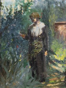 GIULIO SOMMATI DI MOMBELLO Chieri (TO) 1858 - 1944 - In giardino