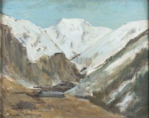LEONARDO STROPPA Torino 1900 - 1991 - Paesaggio di montagna