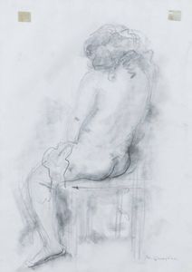 MASSIMO QUAGLINO Refrancore (AT) 1899 - 1982 Torino - Nudo di donna