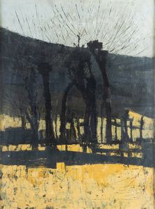 TINO AIME Cuneo 1931 - 2017 Gravere - Paesaggio con alberi