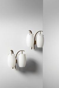 LELII ANGELO (1911 - 1979) - Coppia di lampade da parete