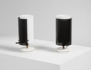 AGNOLI TITO (1931 - 2012) - Coppia di lampade da tavolo produzione Oluce