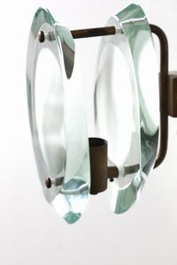 INGRAND MAX (1908 - 1969) : Coppia di lampade da parete 2240 per Fontana Arte  - Asta ASTA 323 - DESIGN (tradizionale) - Associazione Nazionale - Case d'Asta italiane