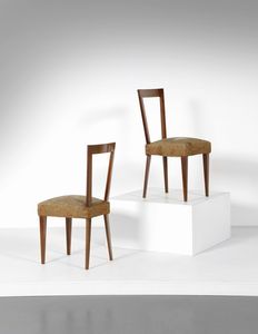 PONTI GIO (1891 - 1979) - Coppia di sedie produzione F.lli Scremin, Belluno