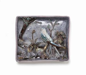 MELANDRI PIETRO  (1885 - 1976) - Pannello con uccellino