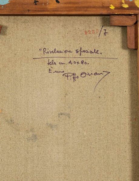 Oriani Pippo : Rivelazione spaziale, 1930-1932  - Asta Arte Moderna e Contemporanea | Cambi Time - Associazione Nazionale - Case d'Asta italiane