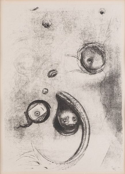 Redon Odilon : dalla serie Tentation de Saint Antoine, 1896  - Asta Arte Moderna e Contemporanea | Cambi Time - Associazione Nazionale - Case d'Asta italiane