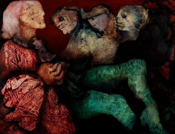 Madoi Giovanna : Il Maggiordomo e le tre dame, 1998  - Asta Arte Moderna e Contemporanea | Cambi Time - Associazione Nazionale - Case d'Asta italiane