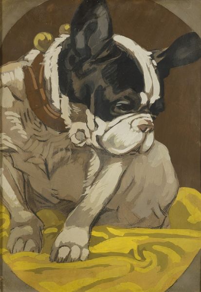 DUDOVICH MARCELLO : Bulldog francese, anni 40  - Asta Arte Moderna e Contemporanea | Cambi Time - Associazione Nazionale - Case d'Asta italiane
