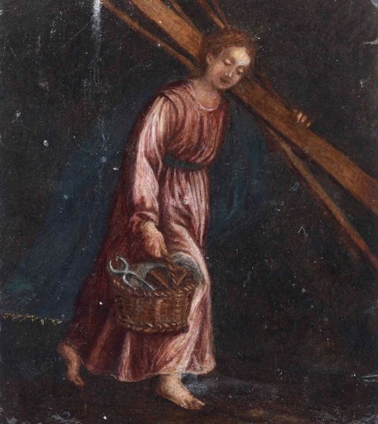 Gesù con i simboli della Passione  - Asta Dipinti Antichi | Cambi Time - Associazione Nazionale - Case d'Asta italiane