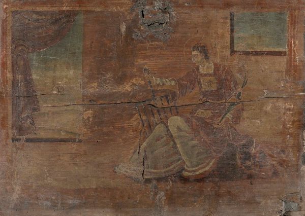 Formella in legno raffigurante San Lorenzo con la graticola  - Asta Dipinti Antichi | Cambi Time - Associazione Nazionale - Case d'Asta italiane