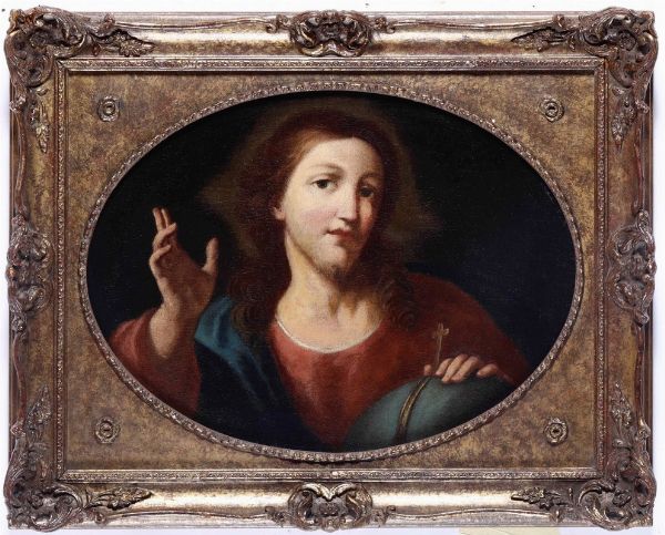 De Mura Francesco : Salvator Mundi  - Asta Dipinti Antichi | Cambi Time - Associazione Nazionale - Case d'Asta italiane