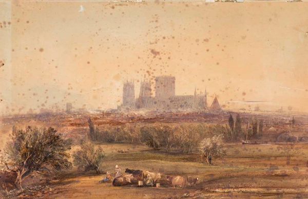 Turner William Eddowes : Paesaggio con Cattedrale di York  - Asta Dipinti Antichi | Cambi Time - Associazione Nazionale - Case d'Asta italiane