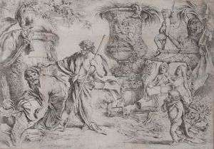 Castiglione Giovanni Benedetto - Allegoria della transitorietà