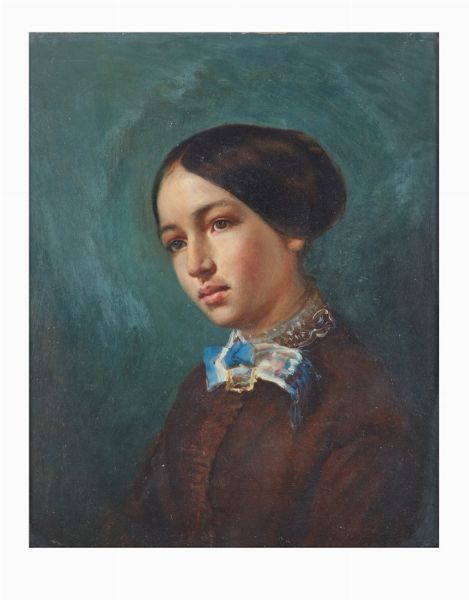 Ritratto di giovane donna  - Asta Dipinti di Arte Moderna, Contemporanea e XIX Secolo - Associazione Nazionale - Case d'Asta italiane