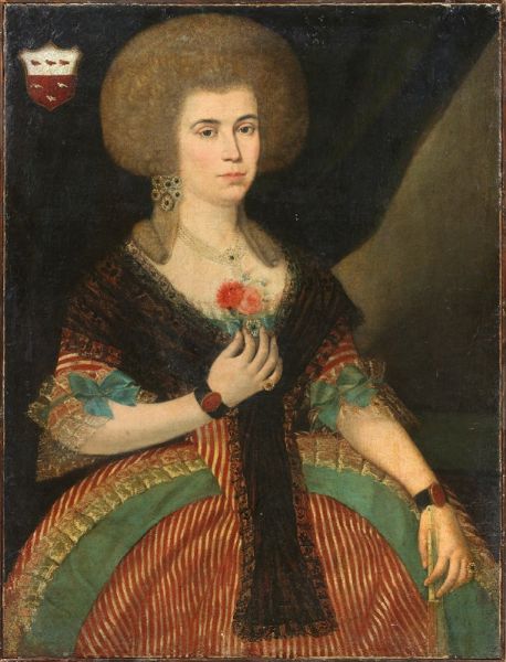 Ritratto di donna con mazzolino di fiori  - Asta Importanti Dipinti Antichi - Associazione Nazionale - Case d'Asta italiane