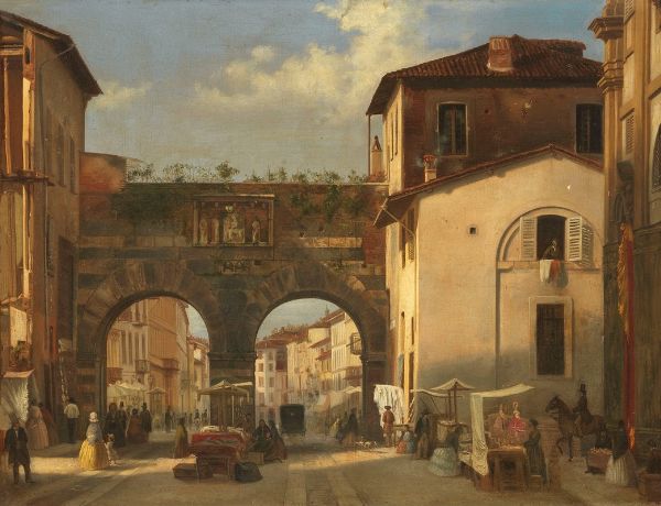 Archi di Porta Nuova a Milano  - Asta Importanti Dipinti Antichi - Associazione Nazionale - Case d'Asta italiane