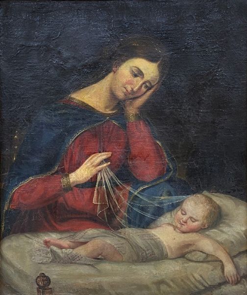 Madonna con Ges Bambino dormiente  - Asta Importanti Dipinti Antichi - Associazione Nazionale - Case d'Asta italiane