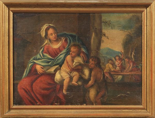 Madonna col Bambino e San Giovannino  - Asta Importanti Dipinti Antichi - Associazione Nazionale - Case d'Asta italiane