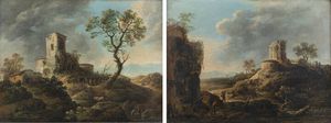PITTORE ANONIMO - Paesaggi XVIII secolo