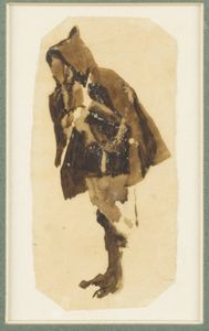GIOVANNI BATTISTA QUADRONE Mondov (CN) 1844 - 1898 Torino - Uomo incappucciato