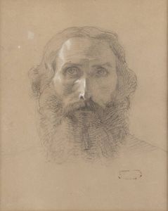 GIOVANNI BATTISTA QUADRONE Mondov (CN) 1844 - 1898 Torino - Ritratto di uomo con barba