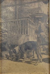 GIOVANNI BATTISTA QUADRONE Mondov (CN) 1844 - 1898 Torino - Cani