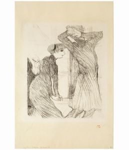 Henri de Toulouse-Lautrec (1864-1901) - Lugné-Poe et Berthe Bady, dans 'Au-dessus des Forces Humaines'
