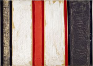 Tano Festa (1938-1988) - 15 N.15 (bianco - rosso e nero)
