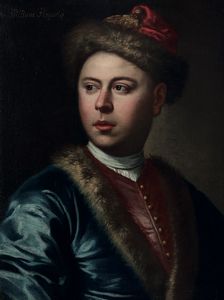 Kupezky Johann : Ritratto di William Hogarth  - Asta Dipinti Antichi - Associazione Nazionale - Case d'Asta italiane
