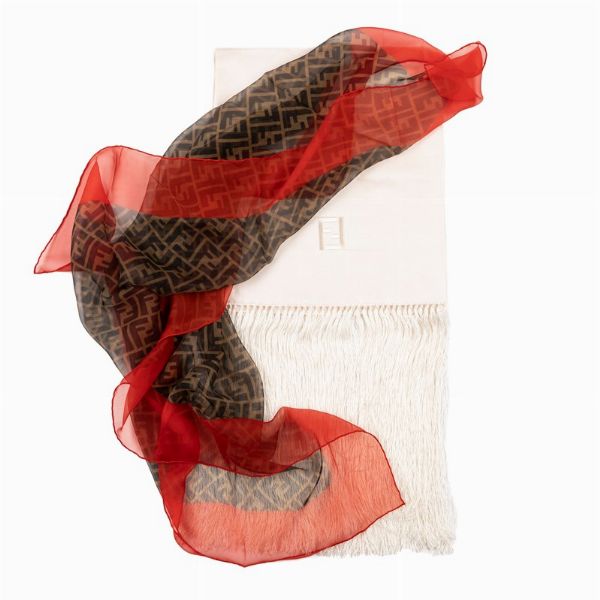 Fendi : Lotto composto da un foulard e da una stola  - Asta Luxury Fashion - Associazione Nazionale - Case d'Asta italiane