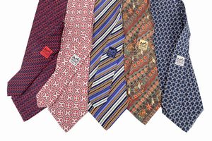 Herms - Lotto di cinque cravatte