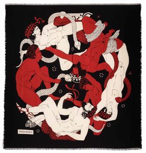 Yves Saint Laurent - Grand foulard stampa "Baccanale"