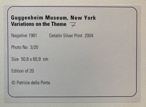 Guggenheim Museum, New York, Variation on the Theme #7  - Asta Fotografia - Associazione Nazionale - Case d'Asta italiane