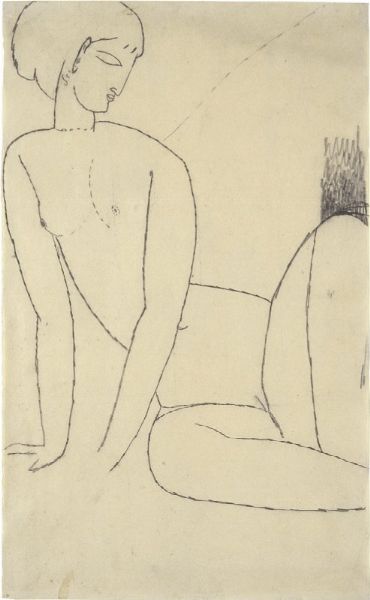 Nu accroupi (Nudo seduto con le mani al suolo)  - Asta Arte Moderna - Associazione Nazionale - Case d'Asta italiane