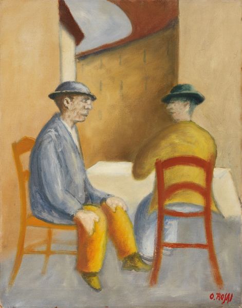 Due uomini seduti  - Asta Arte Moderna - Associazione Nazionale - Case d'Asta italiane