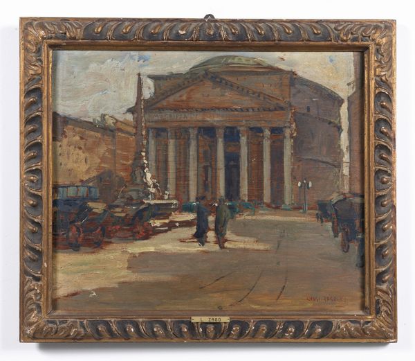 ZAGO LUIGI (1894 - 1952) : Pantheon.  - Asta ASTA 326 - ARTE ANTICA E DEL XIX SECOLO - Associazione Nazionale - Case d'Asta italiane