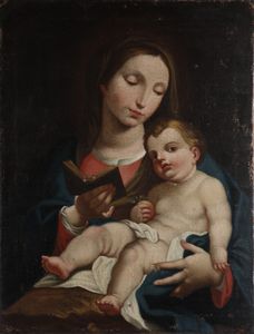 ARTISTA DEL XVII SECOLO - Madonna con bambino.