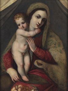 ARTISTA DEL XVIII-XIX SECOLO - Madonna con bambino.